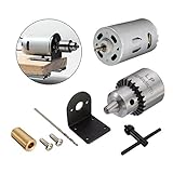 MOHOO 12-24V ミニハンドドリル DIY旋盤プレス 555モーター/ 1/8インチチャック+取付金具