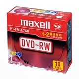 maxell データ用 DVD-RW 4.7GB 2倍速対応 カラーミックス10枚 5mmケース入 DRW47MIXB.S1P10S A