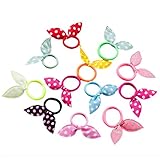 (キッズ　ハウス)KIDS HOUSE 子供用ヘアゴム　10本　カラフル　可愛いリボン付き　女の子ヘアアクセサリー　キッズ 髪留め