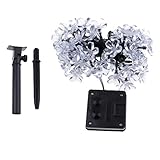 Baosity 全4種　ソーラーパワー　美しい　50 LED　妖精　花　文字列　ライト　ストリングスライト　結婚式　クリスマス　ランプ　 - 暖かい白