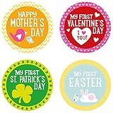 Pearhead Baby Holiday Belly Stickers with 14 Holidays Included, Multi by Pearhead [並行輸入品]