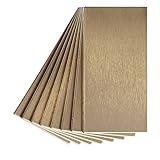 アスペクトPeel and Stick Backsplash BrushedシャンパンLong Grainメタルタイルサンプルのキッチン、トイレ( 3 " x 6 "サンプル)