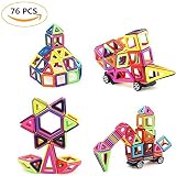 elibeauty磁気建物ブロックタイルキット、クリエイティブ教育Construction Eco Stackingおもちゃ磁気タイルSet for Baby Kids Girls Boys