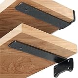 SYWXJ 棚受け金具 隠し 5mm厚 頑丈 棚受け 最大荷重90KG アイアンブラケット 目立たない棚受け金具 棚 壁掛け 金具 隠し棚受け 2本セット ビス付 (30cm)