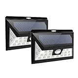 Litom 24 Big LED Solar Power Lights Waterproof Wide Angle Solar Lights Outdoor Garden Lighting 2Pack