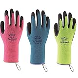 ウィズガーデン・ガーデングローブ：ステラ・イエロー・ピンク・ブルーの3色セット　M サイズ ノーブランド品