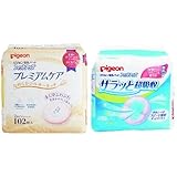 【まとめ買い】ピジョン Pigeon 母乳パッド フィットアップ プレミアムケア 102枚入+サラッと超吸収 60枚入