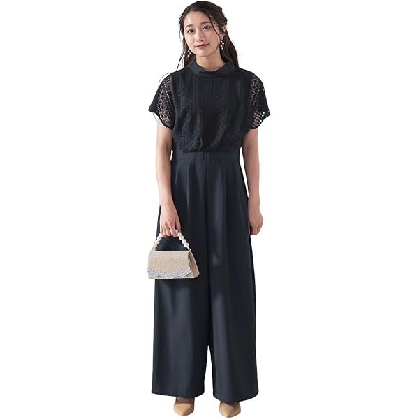 Amazon.co.jp: [niana] カシュクールデザインパンツドレス パーティー
