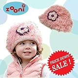Zooni(ズーニ) ふわふわもこもこニット帽ニットワッチ ニット×フリース帽子 Flower Power XS(0～6M)