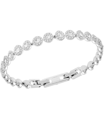 スワロフスキー Angelic Round ブレスレット 5567934 Una Angelic bracelet, Mixed round cuts, White, Rhodium