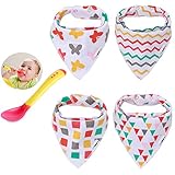 EleFuntot Baby Bandana Drool Bibs - Playful Colors - Unisex Bibs - Best for Teething & Drooling - 2 