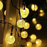 Blusow The World Solar String Lights Outdoor Lights, 20 Ft 30LED Fairy Lights Christmas Tree Ball Cr