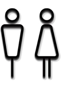 Amazon トイレ 案内 木製 プレート トイレ標識 トイレマーク お手洗い Toilet おしゃれ かわいい シンプル デザイン 看板 インテリア 賃貸 ドア 扉 標識 サイン 文房具 オフィス用品