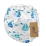 iZiv新生児オーガニック幼児防水/調整/再利用可能/洗える水泳のおむつのフィット赤ちゃん0.5-3歳（ヨット）