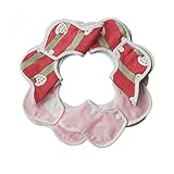 MIUSE　ビブ　ベビー　４枚セット　よだれかけ　６重　１００％綿 (苺と雲)