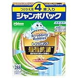 スクラビングバブル トイレ掃除 トイレスタンプ 最強抗菌 エレガンスフラワー 付け替え 詰め替え 4本入り トイレ洗剤 付け替え用
