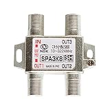 二幸電気工業 アンテナ分配器 8分配 (4K 8K BS CS CATV 地デジ) 屋内用 一端子電流通過型 SHマーク付 (SPA8K8) (1端子通電8分配器)