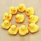anboo 12pcs Rubber Duck Ducky Duckie赤ちゃん子供シャワー誕生日パーティーおもちゃ