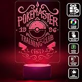 cmlart 3dランプチームInstinct Let 's GoトレーナーPokemon Go Night 7色変更BestギフトNight Light LED家具デスクテーブル照明ホーム装飾おもち