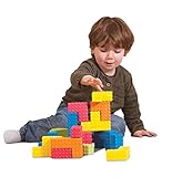 [エデュシェイプ]Edushape Easygrip Soft Foam Sensory Puzzle Blocks [54 Pieces with Easy Cleanup Bag] for Bui