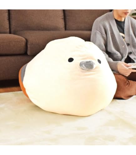 Amazon.co.jp: キュルガ まんまるもちもちクッション 夜は猫といっしょ