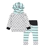 Tovadoo 子供服 ベビー服 男女共用 パーカー＋ズボン 二点セット 長袖 秋冬 ボーダー柄 十字柄 カジュアル ファッション 保育園 旅行