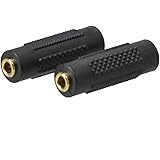 アクロス 中継コネクタ ステレオミニプラグ変換/メスメス型/ステレオミニジャック3.5mm-ステレオミニジャック3.5mm (2個入) AVC119