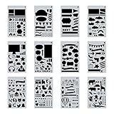 24 PCS Bullet JournalステンシルPlanner Planner Suppliesジャーナル/ノートブック/ダイアリー/スクラップブックDIY Drawing Stencil Tem