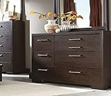 コースターBerkshire 204463 64 " Dresserとハードウェア引き出し7クロームフル拡張子引き出しGlidesアジアHardwood andレッドオーク材突板マテリアルin Bit