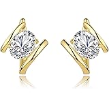 MOUPピアス つけっぱなしジルコニアピアス レディース 人気 金属アレルギー対応 ピアスリング 18金シンプル デザインファーストピアス