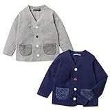 ベビー服 男の子 アウター カーディガン 長袖 LITTLE BEAR CLUB 男児 ベビー (1.グレー/95cm)