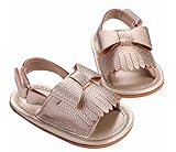 Effiku(エフィック) ベビー フリンジ リボン サンダル ベビーサンダル ベビーシューズ 可愛い 女の子 滑り止め 11ｃｍ-13ｃｍ (11cm, ゴールド)