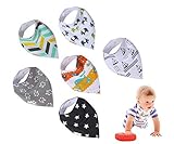 Bum Chicoo Baby Bandana Bib with PREMIUM TPU Lining 3-Layers Drool Bibs for Boys & Girls, 5 Unisex B