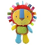 Happy Cherry　ベビー玩具　赤ちゃん知育玩具　ガラガラ　可愛い人形　動物　ふかふか　安全素質　誕生日　お祝い　プレゼント　ライオン