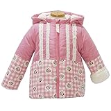 2017年 UZULAND 花チェックコート ジャケット 防寒衣料 撥水加工 ピンク◇95cm