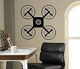 ドローンUAV航空機壁ビニールデカールAirクアッドコプター壁ステッカーホーム壁アート装飾アイデア内部リムーバブル子供部屋デザイン4 ( DRN )