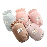 LOVART'S BEAUTY 袖カバー アームカバー レディース アニマル柄のロゴ付 汚れ防止 ベロア 20×17cm 5ペアセット