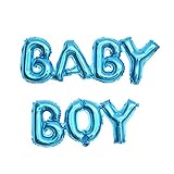 Baby Boyバルーンブルー|男の子|ベビーBoy箔文字バルーン|ベビーシャワーのベビーシャワーデコレーション、Mylar Balloons Boy、18インチ