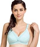 Nice Days（ナイス　ディズ）　マタニティ 授乳 兼用 ブラ 　フロントオープン  ブラジャー　リム無し (95, ブルー)