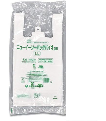 Amazon.co.jp: ニューイージーバッグ LL 乳白 1000枚 福助工業 レジ袋