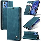 KeeFos ケース Motorola Moto G64 5G/Moto G64Y 5G 対応 、手帳型、財布型、 手帳型 カバー 、カード収納財布型、内蔵マグネット、Motorola Moto G64Y 5G スマホケース カバー、TPU耐衝撃、マグネット スタンド機能、全面保護、薄型、手作り 高級PU レザーケース、手帳型ケース Motorola Moto G64 5G 用 ブルー