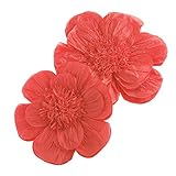 Homeford用紙Scalloped Magnolia壁花、各種サイズ、2ピース 20-Inch レッド CR