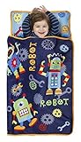 Baby Boom Toddler Nap Mat, Action Robots/Blue/Red by Baby Boom [並行輸入品]