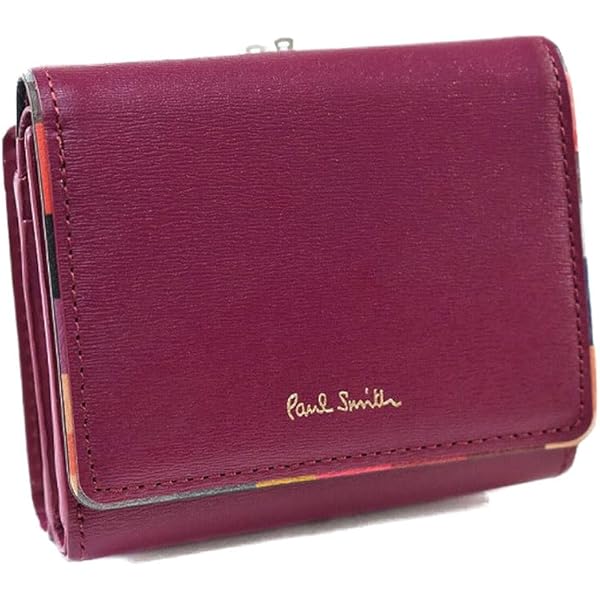 Amazon | [ポールスミス] コントラストカラーブロック がま口 3つ折り