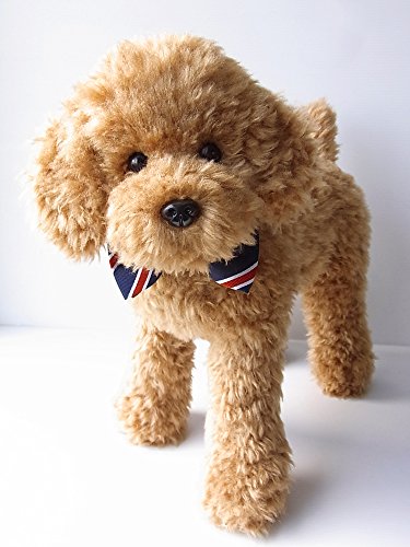 自由にポーズが動かせるトイプードルのぬいぐるみ（アプリコット）