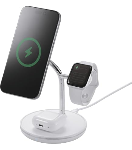 Amazon.co.jp: エレコム ワイヤレス充電器 3in1 3台同時充電 [Magsafe