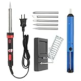 Beho-110V 60W 5つのヒント+サッカーと電気温度溶接はんだ付けツール