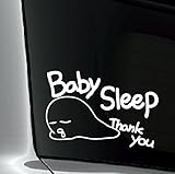 Baby Sleep Thank you 防水・車両OKカッティングステッカー　CE771-BSW