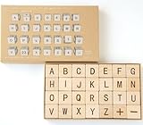No.224　アルファベット・数字つみき　　知育積木　木のおもちゃ　組木 OSKオガワ精機