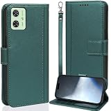 【WenziLior】 MOTO G64 5G / G64y 5G 用 ケース 手帳型 ストラップ MOTO G64y カバー 適用 MOTOROLA g64 手帳型 モトローラ モト G64Y スマホケース case ストラップ付き マグネット カード入れ カード収納 耐衝撃 携帯カバー スタンド機能 スマホケース ダーク グリーン